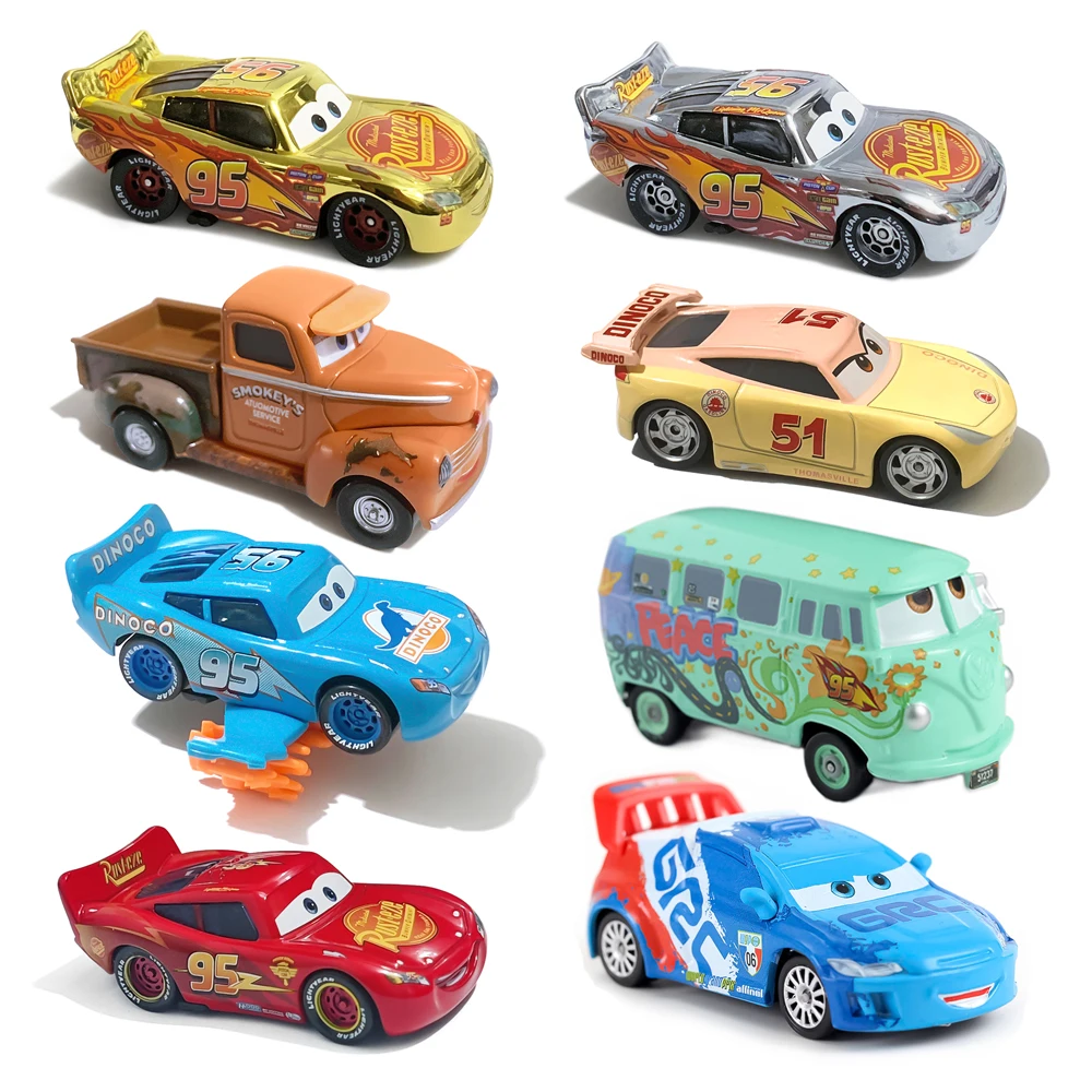 Cars 3 Lightning McQueen A Fei 95 Bombs Old Mo France Racing Toys 1:55 Metal Die Casting Alloy Cars Toys Child Birthday Gifts