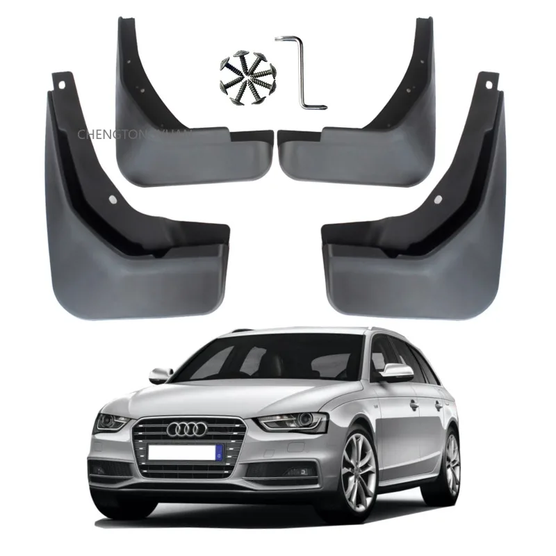 For Audi A4 b8 Sline/S4 Saloon/Avant MudFlaps Splash Guards Mudguards 4pcs 2008-2015 (not applicable to A4 regular version）