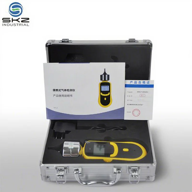 Portable 4-in-1 Gas Detector SKZ1050C CO/H2S/O2/EX Leak Monitor Air Quality Monitor Compact Size for Home Safety