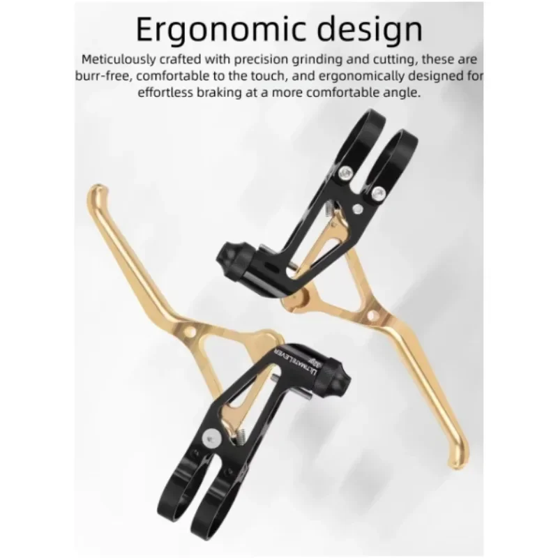 MEROCA V-Bremshebel Doppel-Bremshebel Ultraleicht 68g CNC Fahrrad-Bremsgriff Lila Hebel für Brompton BMX Fahrradzubehör – Detail 4