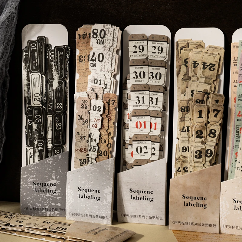 

Набор винтажных наклеек Card Lover, 20 шт. [Серия с серийными номерами] – легкие бумажные стикеры в стиле билетов, номеров, цифр и дат для дневников и скрапбукинга.
