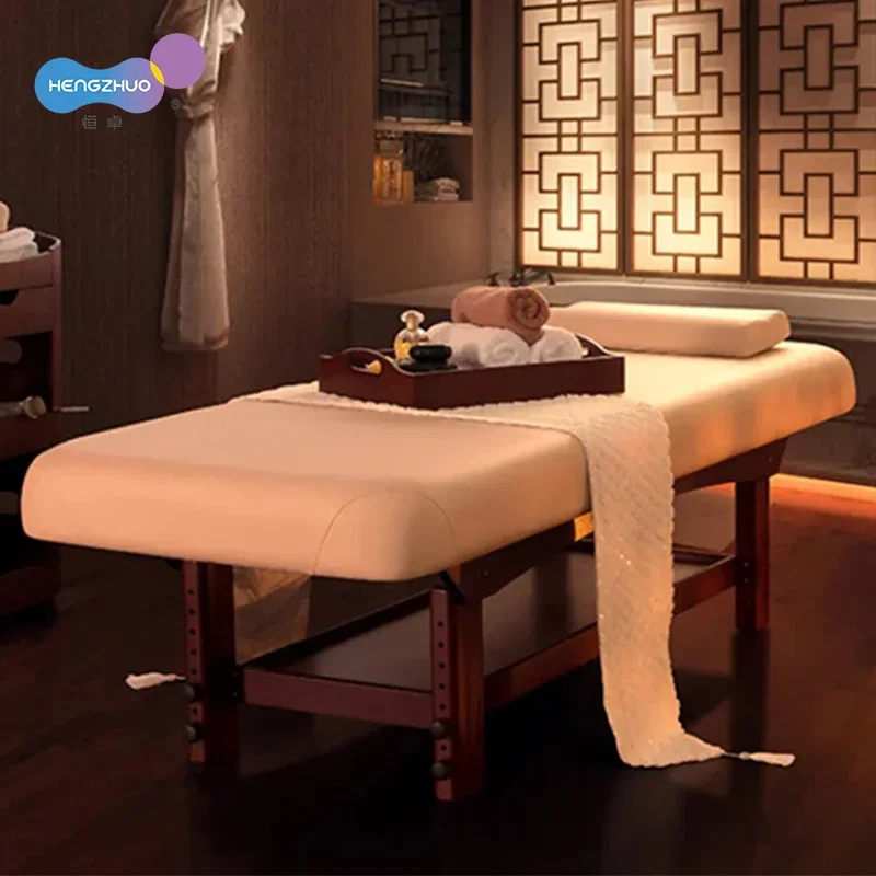 Thai Massage Bed Solid Wooden Portable Massage Tables Top Selling Full Body Beauty Massage Bed for Sale