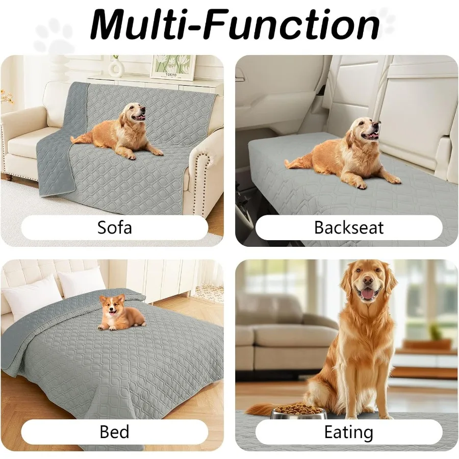 Wasserdichte Hundebettdecke, weiche Haustierdecken, wasserdichter Couchbezug für Hunde, wendbare Sofabezüge, waschbar für Möbel, 30 x 7 cm