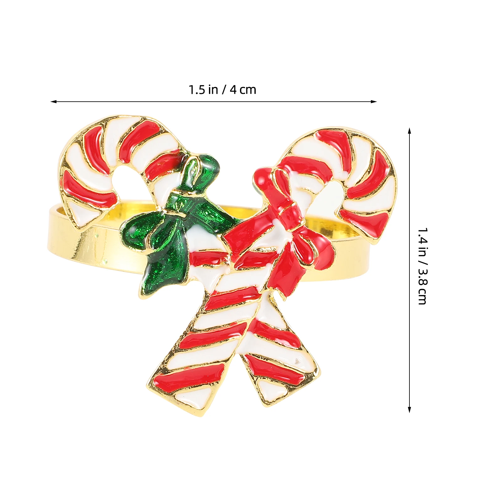

4pcs Napkin Rings Christmas Decorative Alloy Material Easy Clean Sturdy Wedding Table Decor Xmas Serviette Holder Kitchen Bar