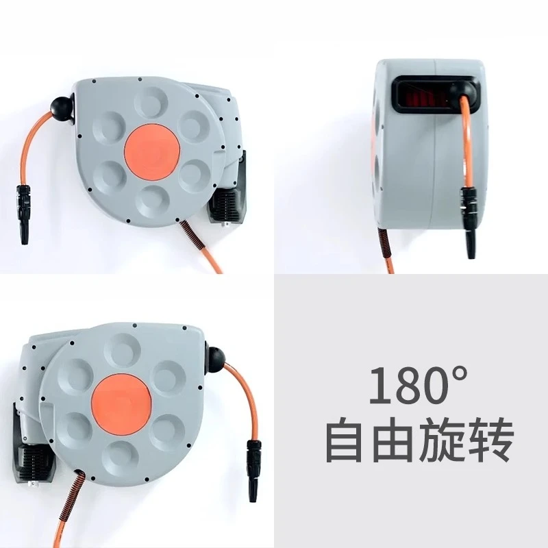 Automatic recycling water pipe truck, flower watering storage rack, garden watering, telescopic water pipe artifact, pipe reel