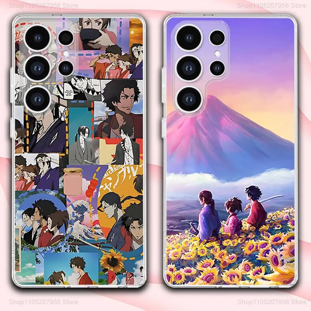 

S-Samurais Anime Champloo For Samsung A30,71,51,S9,10,20,Ultra,FE,Lite,S21,22,23,24,25,PIus,Phone Case Transparent Shockproof
