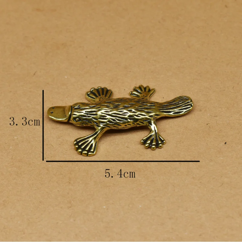 Pure Brass Platypus Small Statue Home Decor Ornament Outdoor Garden Craft Ornament Brassware Instant