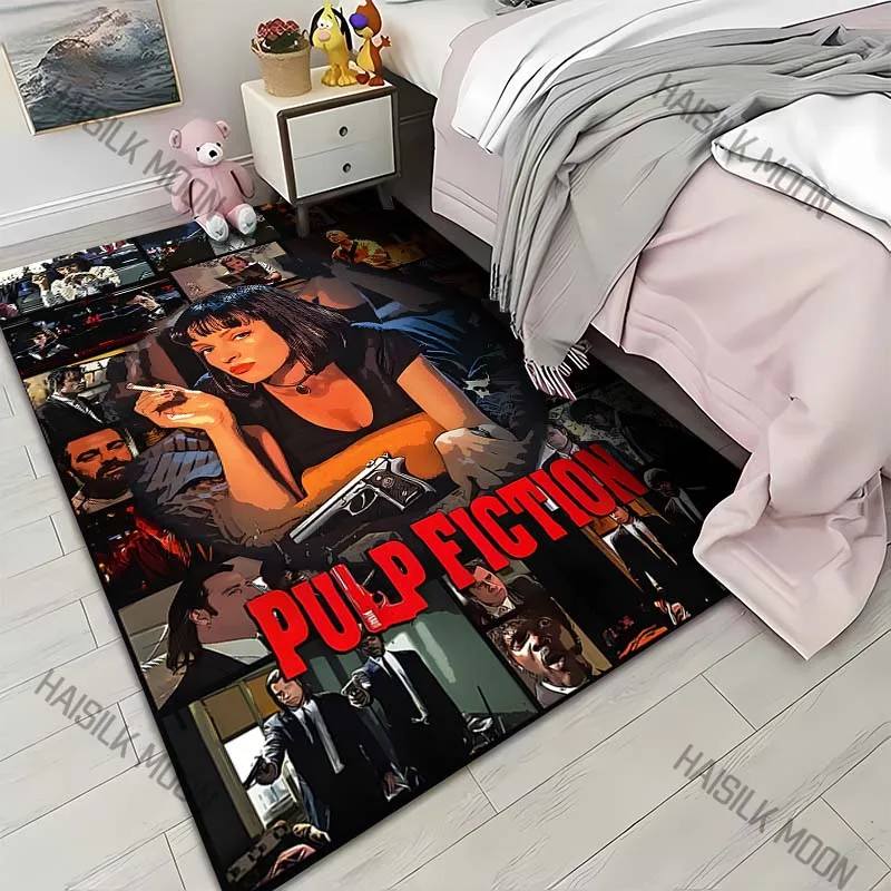 1PC Movie collage, central woman smoking Carpet for Living Room Bedroom Sofa Home Decor Rus Non-slip Floor Mat Luxury Gift