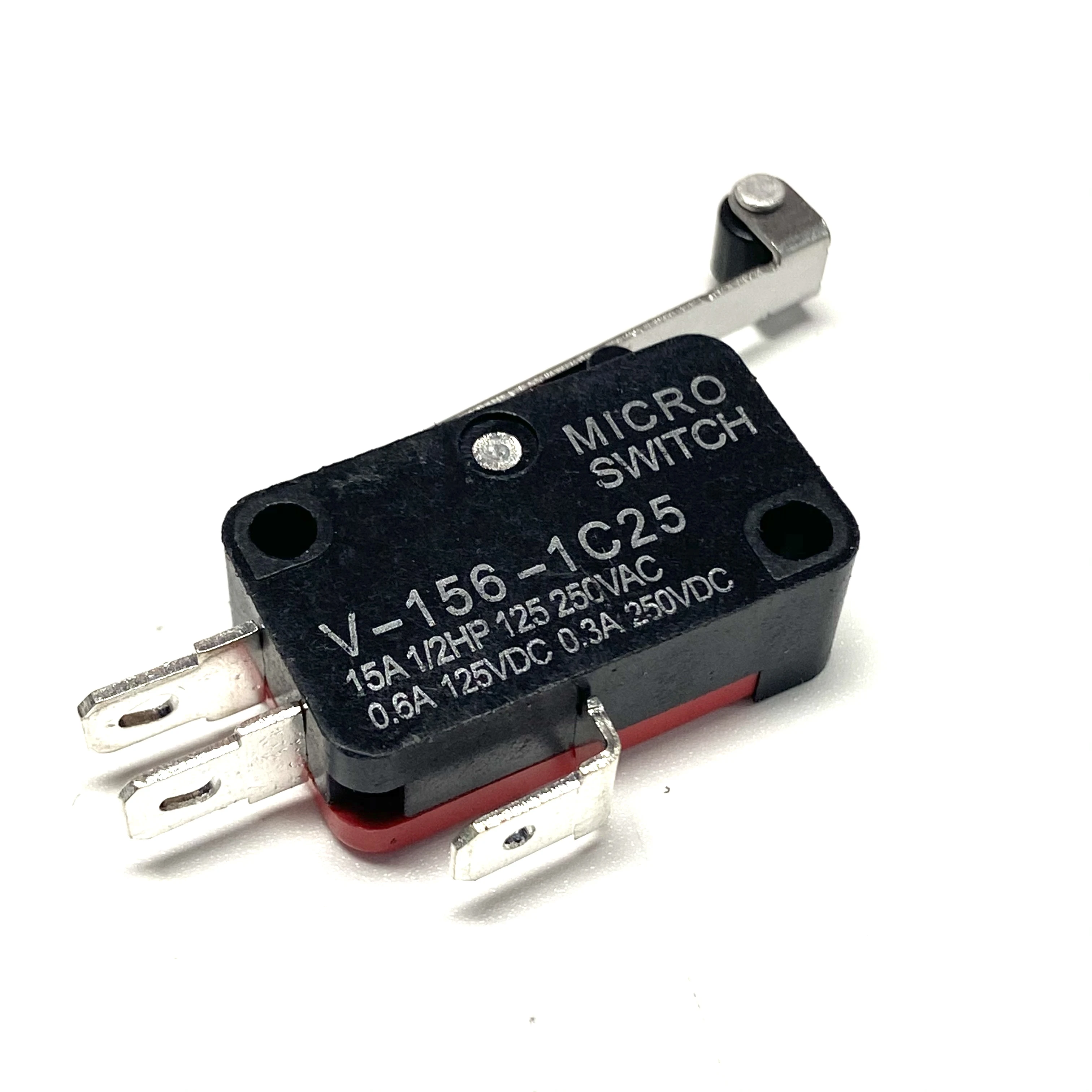 

5pcs/lot V-156-1C25 Micro Switch with long wheel Limit switch Silver point