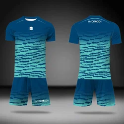 Fashion Men's Gradient Green Printed Tracksuit Summer T Shirt And Drawstring Pocket Shorts 2-Piece Outfits Tennis Sportswear Set