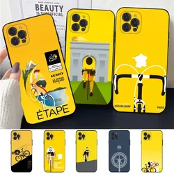 Hot T-TOUR-DE -FRANCE   Phone Case For Apple iPhone 15,14,13,12,11,XS,XR,X,8,7,Pro,Max,Plus,mini Silicone Black Cover