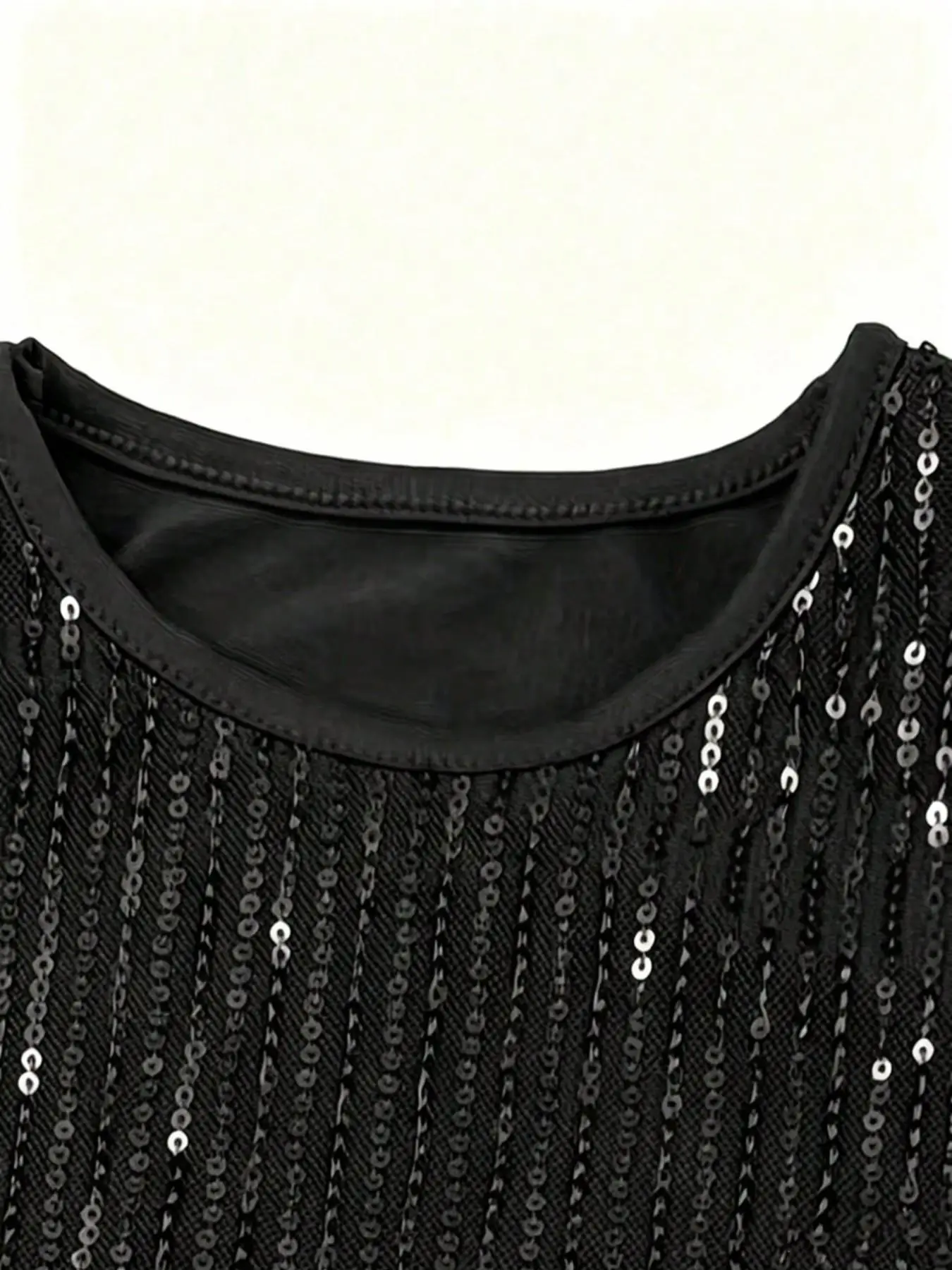 Mädchen-Prinzessinnenkleid mit Pailletten, ärmellos, modisches Bühnenkleid, ohne Stirnband – Detail 12