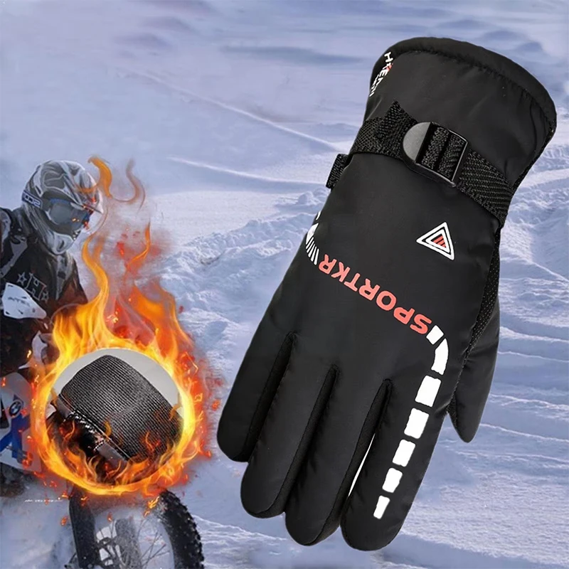 

Bicycle Gloves Thickened Cotton Non-slip Outdoor Sports Windproof Equipment Unisex Models Heat Storage Strong Ski Equipment