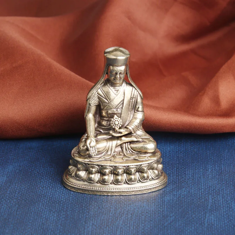 Brass Tibetan Buddhism Saga Five Ancestors Buddha Ornament Eight Siba Luo Zhe Jian Zan Worship Statue Crafts Old Bronze Wholesal