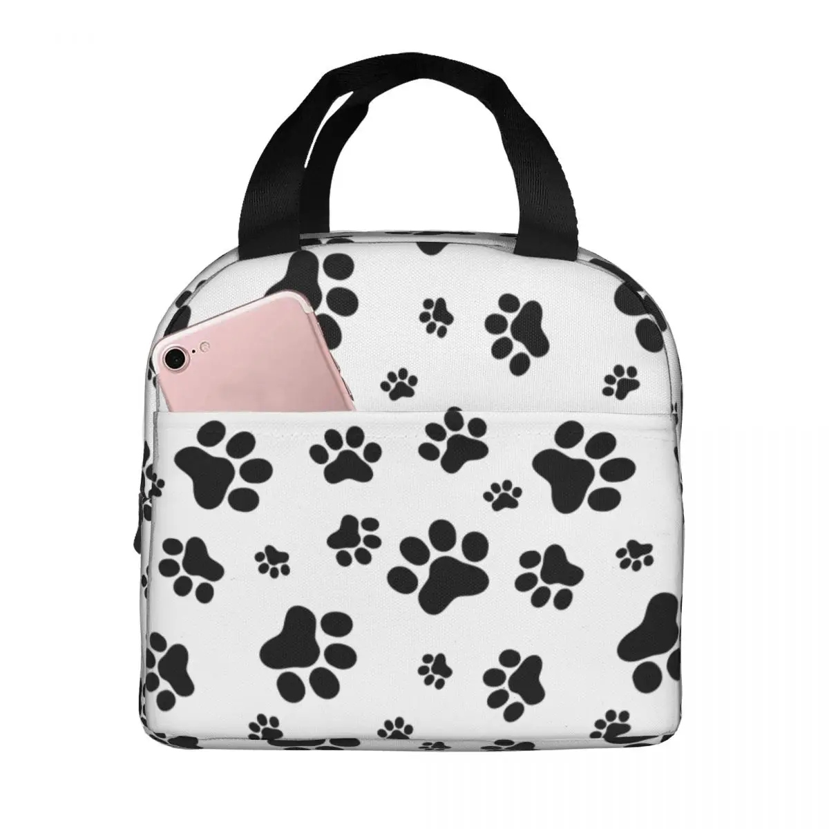 

Сумки для ланча для мужчин и женщин, Термосумка-холодильник с милым рисунком лапы животных, водонепроницаемые дорожные сумки-тоуты из ткани Оксфорд для хранения продуктов