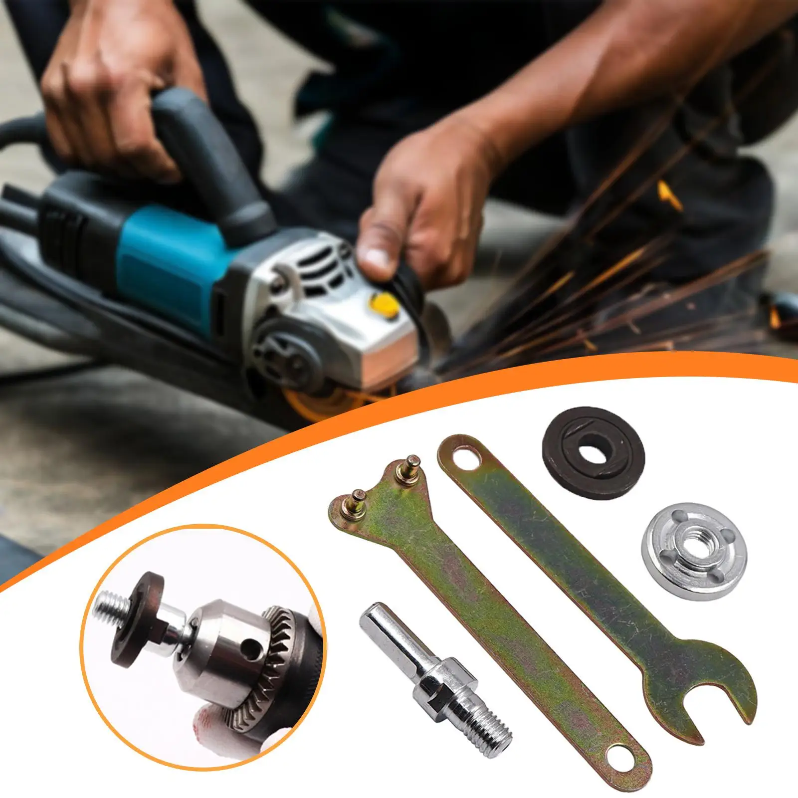 

Переходник для угловой полировки сверла, оправочный ключ, держатель диска, фланцевые гайки