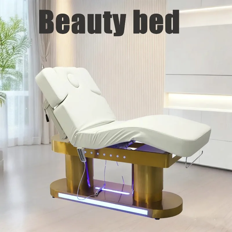 High-end beauty bed, special eyebrow tattooing electric beauty body massage bed for beauty salons, electric lifting beauty bed