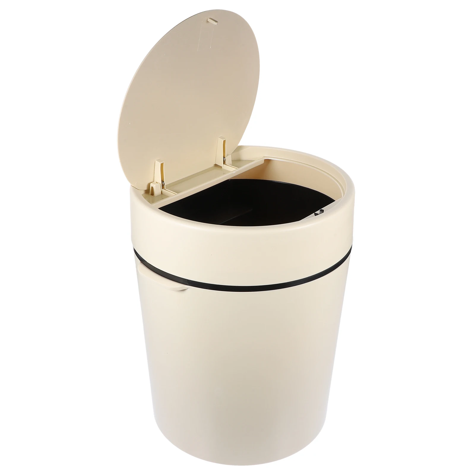 

Trash Can With Lid Large Capacity Kitchen Bathroom Bedroom Office Plastic Garbage Bin Litter Container Gray Modern Design Home