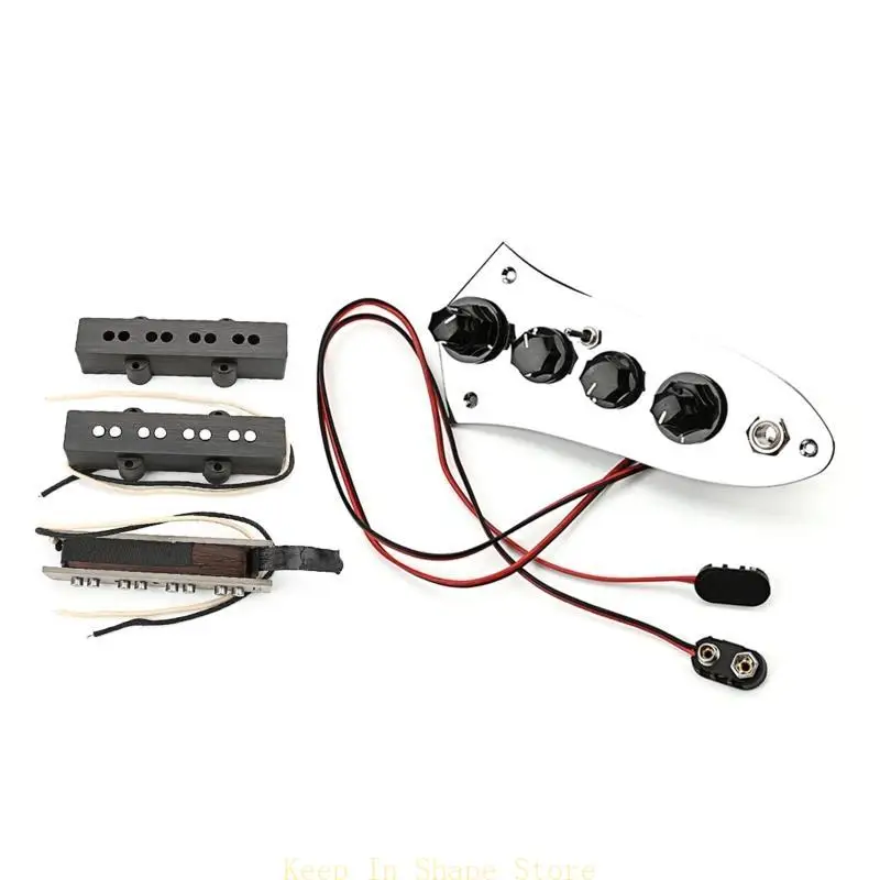 

U1JC Metal Prewired Fully Loaded Guitar Bass Control Plate & Bass Pickup Bridge