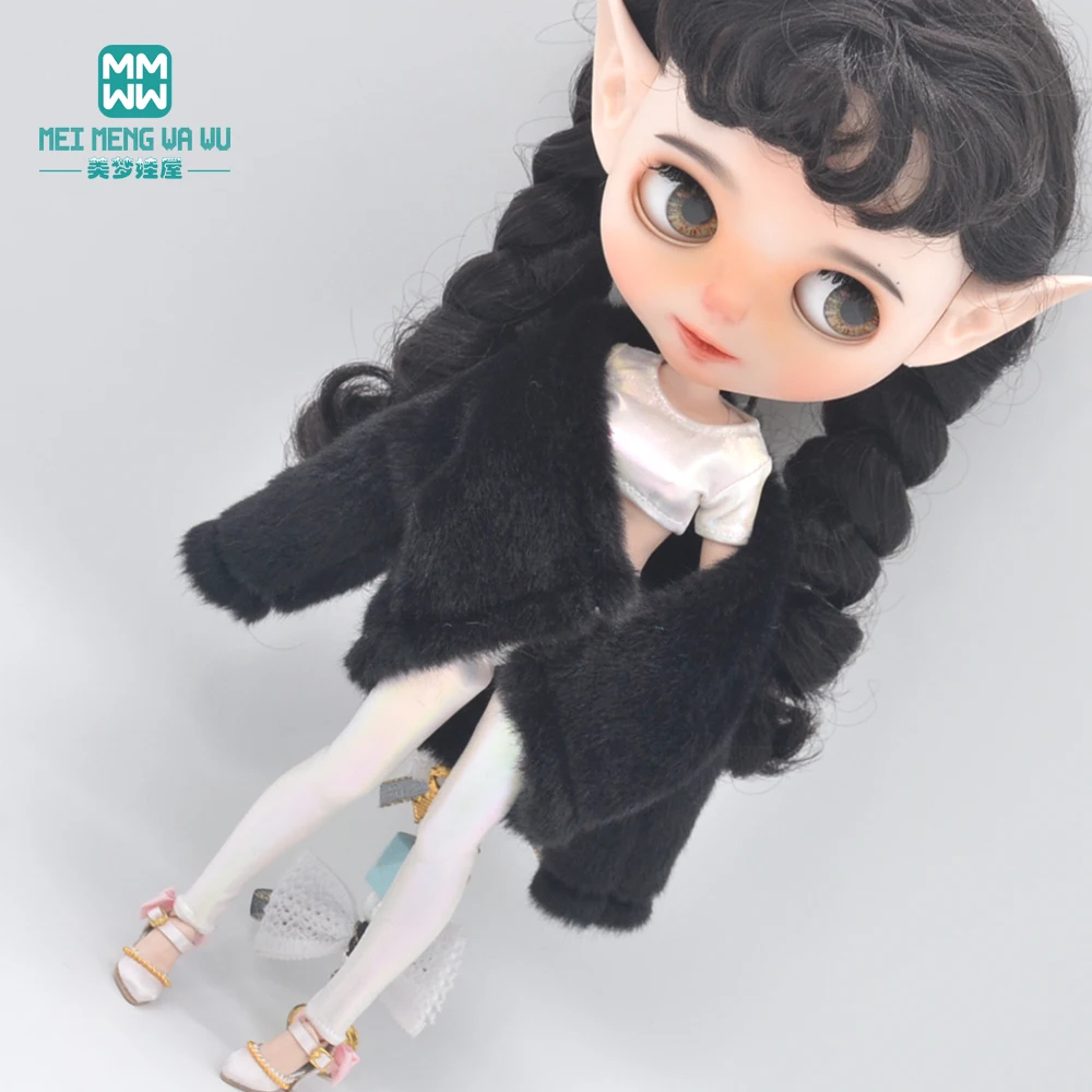 인형용 옷 세련된 플러시 재킷 28cm 브라이스 OB22 OB24 인형 장난감 선물에 적합