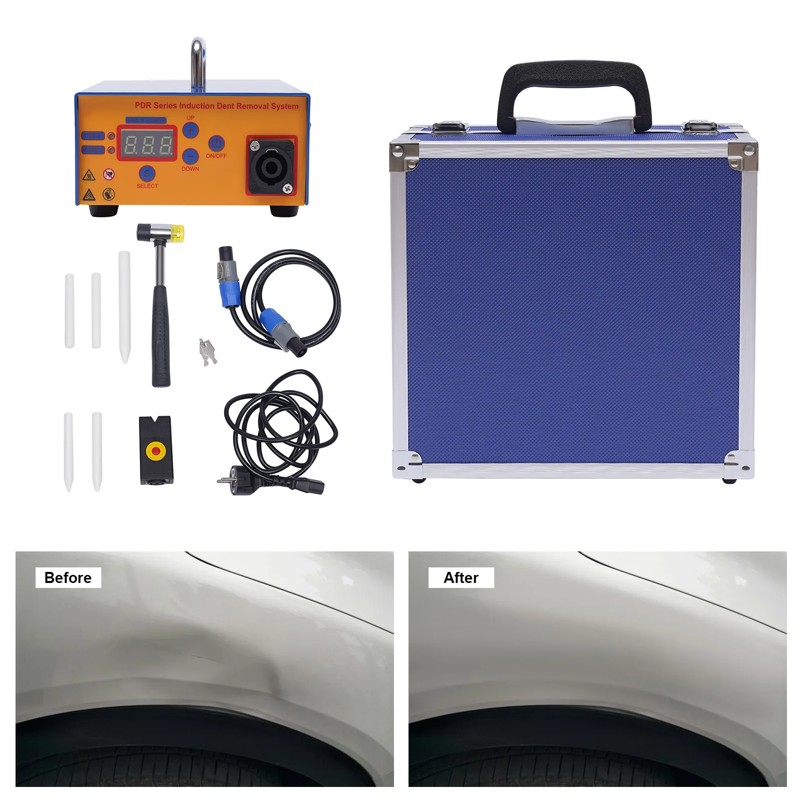 1380W Digital Screen Car Dent Repair Machine PDR Induction Heater Machine Paintless Repair Tool Kit Easy to Carry