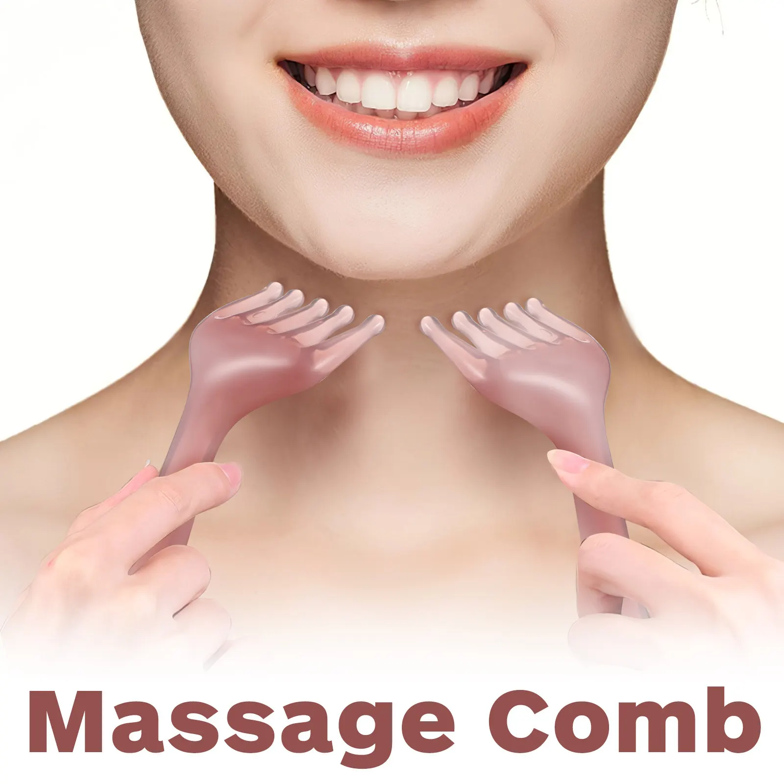 2Pcs Hair Scalp Massage Comb Wide Tooth Comb for Straight Hair Five-Claw Scalp Massager Gentle Round Teeth Resin Material Travel