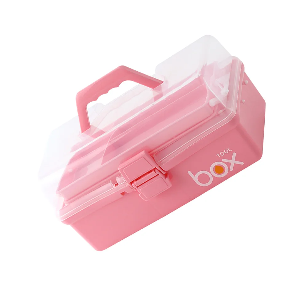 صندوق دواء الطوارئ المحمول Pink S، منظم تخزين متين وخفيف الوزن للمنزل والمكتب والسفر والتخييم #5