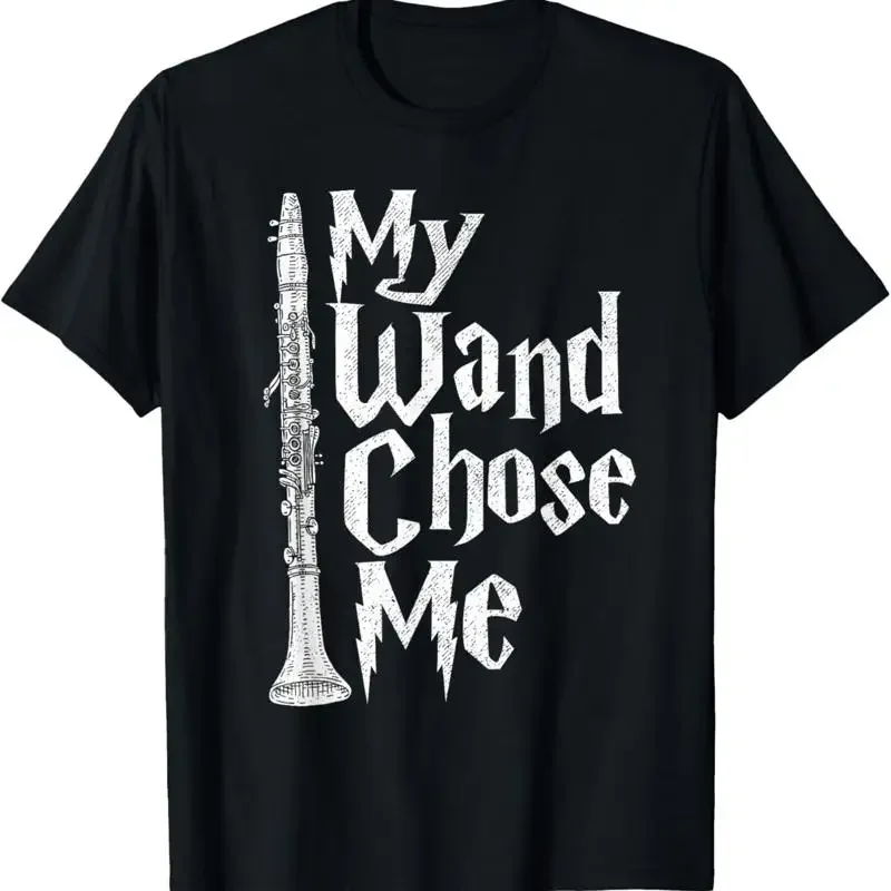 My Wand Chose Me Clarinet Player Clarinetist Music Lover T Shirt
