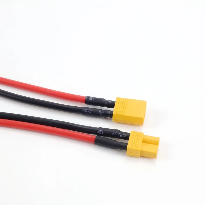 Xt30 trança plug macho e fêmea conector com 100mm 16awg cabo de fio estanhado para rc asa fixa lipo bateria fpv drone carregador