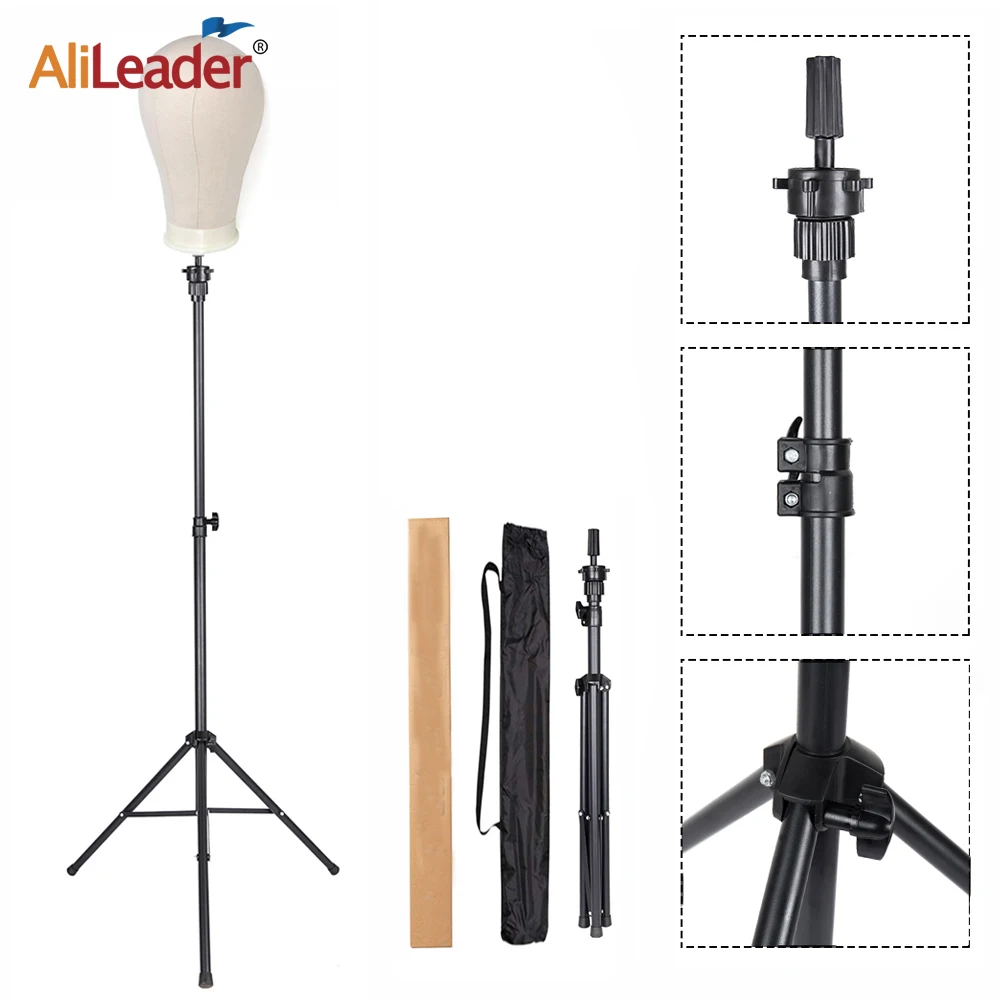 

Wig Tripod For Mannequin Head Stand Adjustable Wig Mannequin Head Stand 150Cm Black Wig Stand Tripod Holder For Display Styling