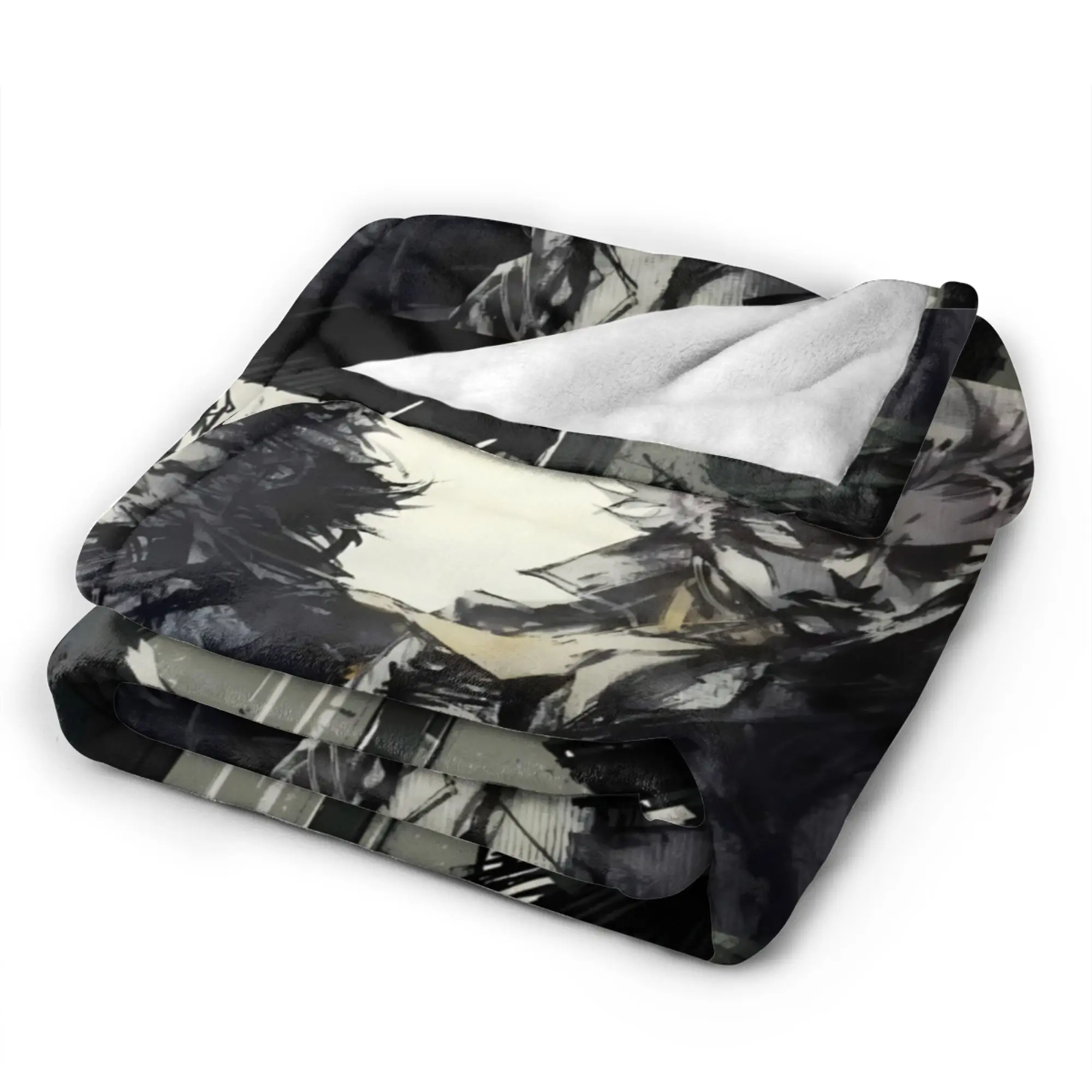 Metal Gear Solid Game Plush Blanket Kids Adult  Flannel Throw Blanket For Living Room Super Soft Custom Quality Bedspread Gift