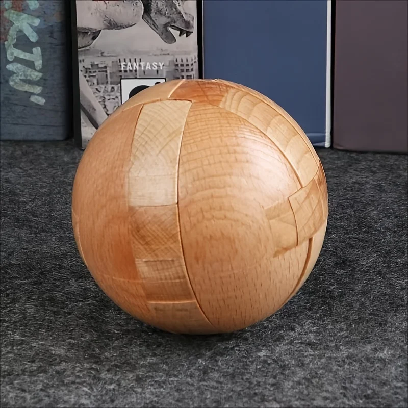 

Wooden puzzle ball desktop decoration, holiday home decoration, puzzle gift for cultivating problem-solving ability