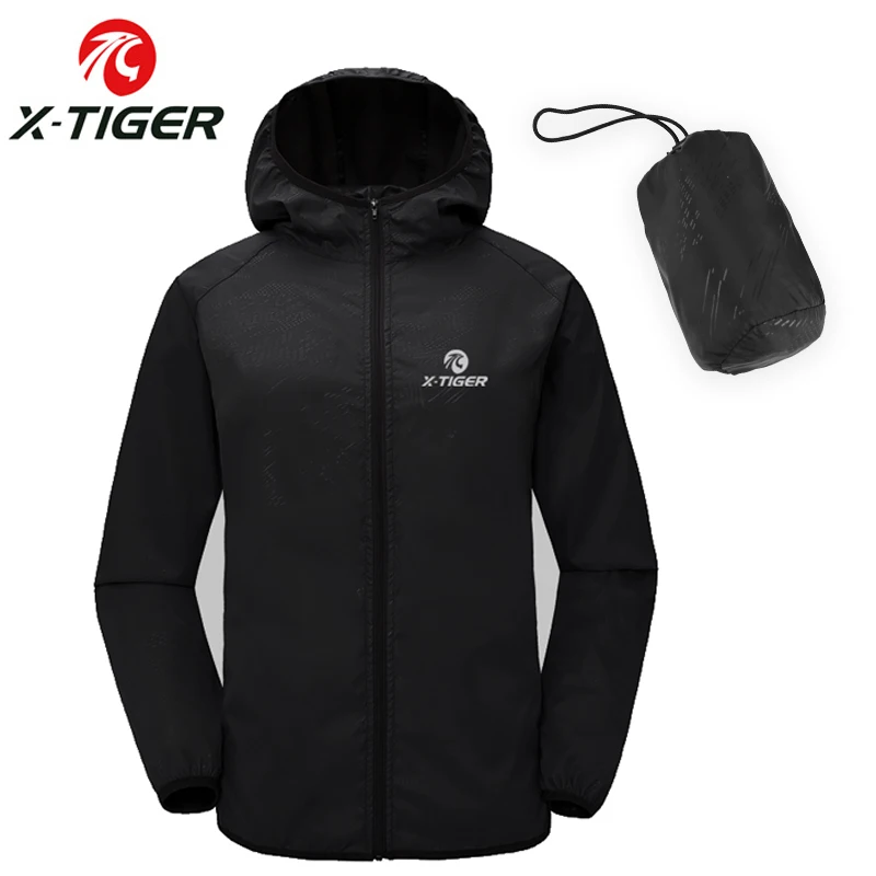 X-TIGER Windproof Reflective Cycling Jersey MTB Bike Bicycle Windcoat Super Light Sunscreen Hiking Jacket Cycling Sports Clothes