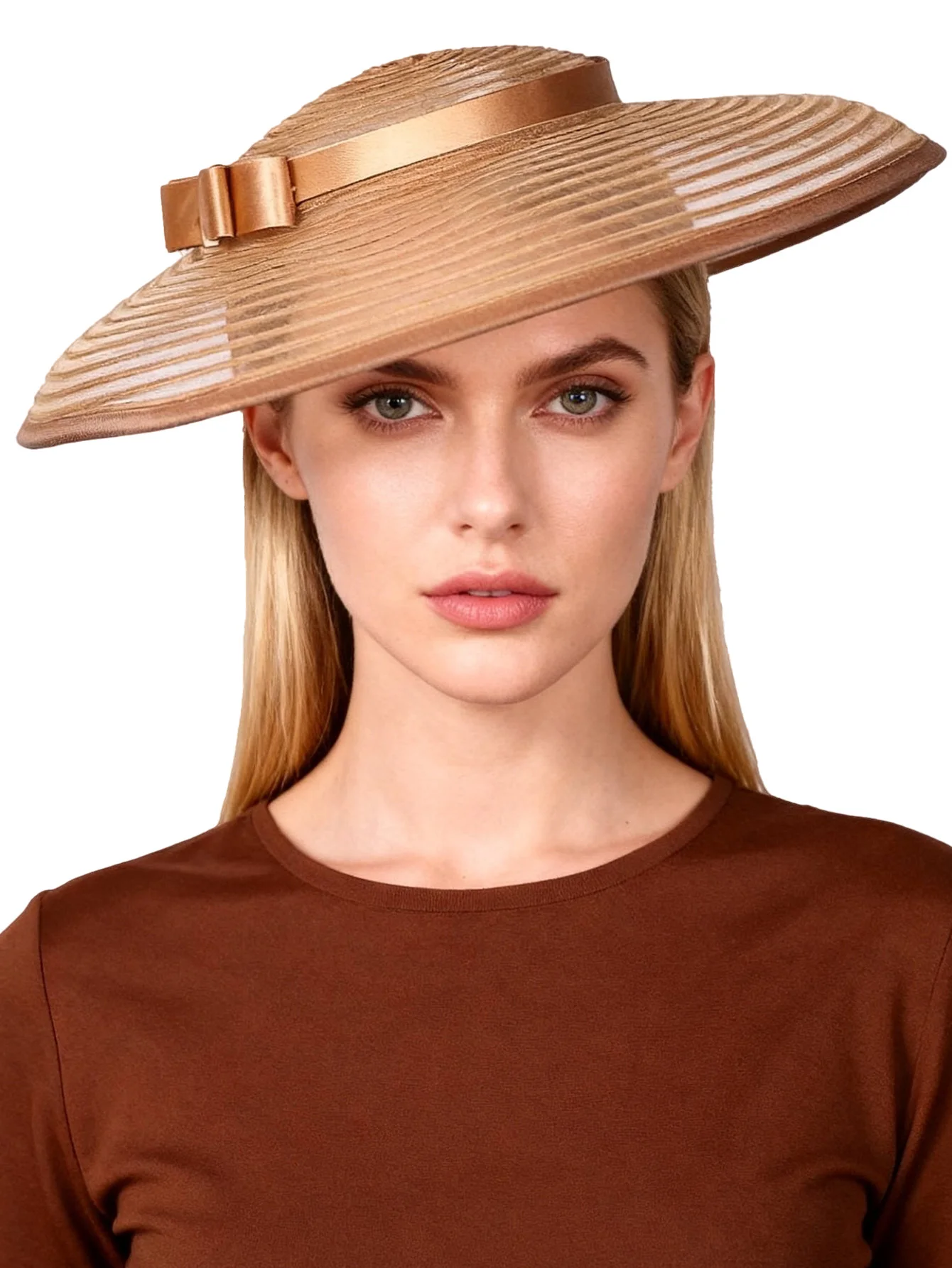 Eleganckie kapelusze kościelne z szerokim rondem dla kobiet, czarne fascynatory, kapelusze fedora z kokardą w stylu Kentucky Derby dla pań, idealne na wesele i przyjęcia.