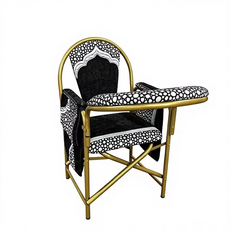 Wholesale metal new portable low-cost folding Muslim prayer chair