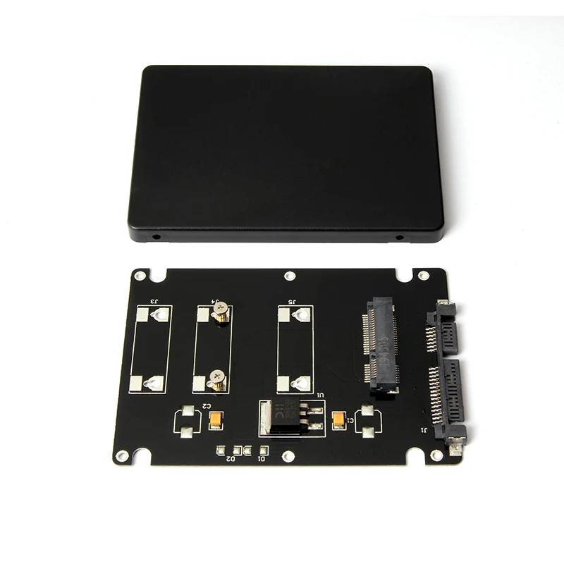 MSATA إلى SATA 3.0 الضميمة mSATA الخارجية SSD حافظة صغيرة SSD إلى 2.5 "SATA3 22Pin محول بطاقة محول لنظام التشغيل Windows Linux Mac OS