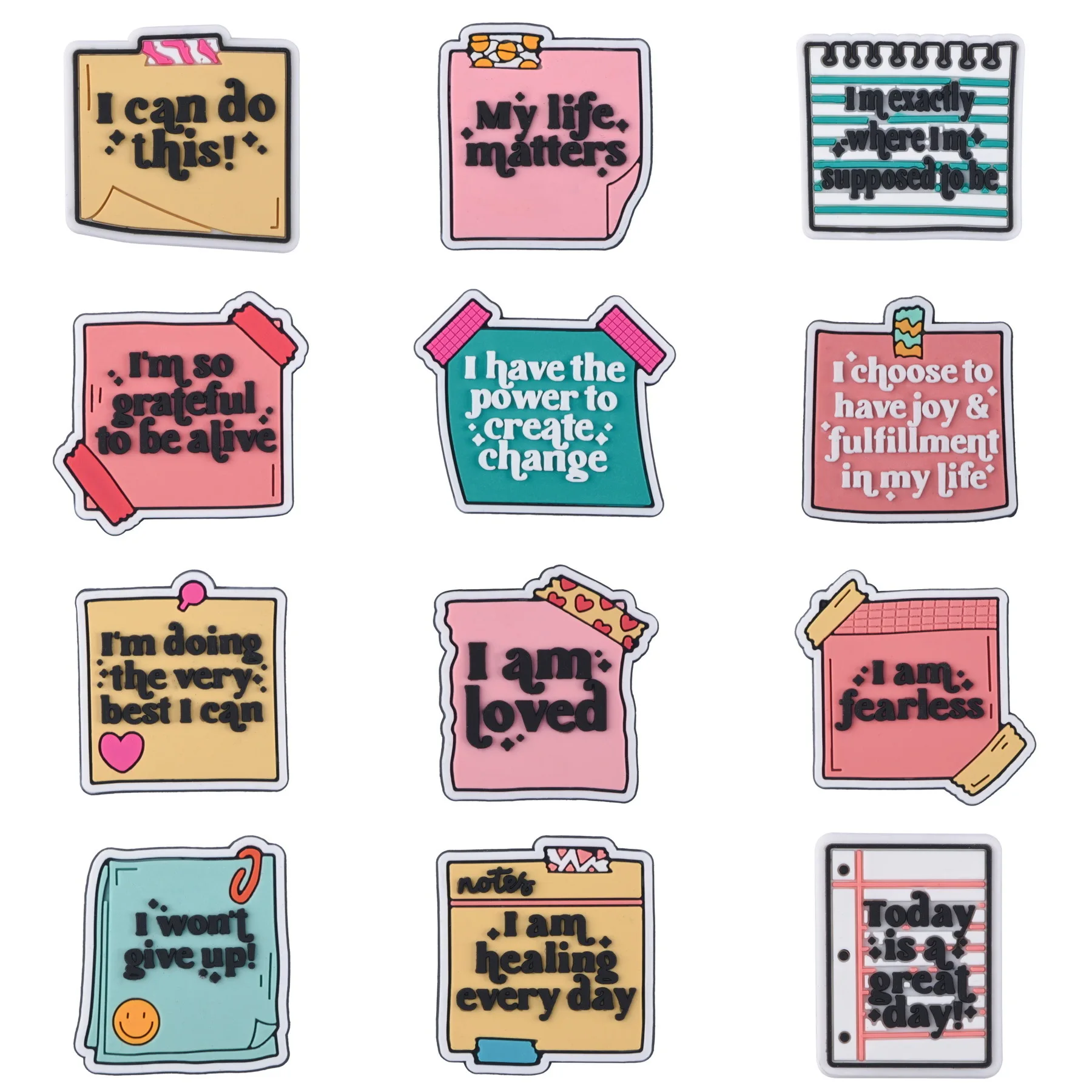 Positive Shoe Charms Inspire Shoe Decoration Charm for Boys Girls Teens Women Wen Sandals Clog Accessories
