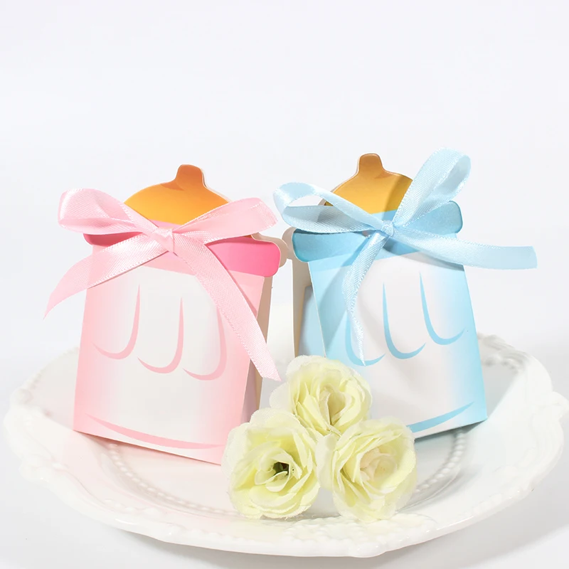 20 stücke rosa und blaue Flasche Candy Boxen, Geburtstags feier Geschenk verpackung für Jungen und Mädchen, Baby erste Geburtstags feier liefert