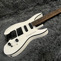 Free Shipping 6 Strings Guitar White Headless Satin Finished Floyed Rose Bridge Steinberger Electric Guitar