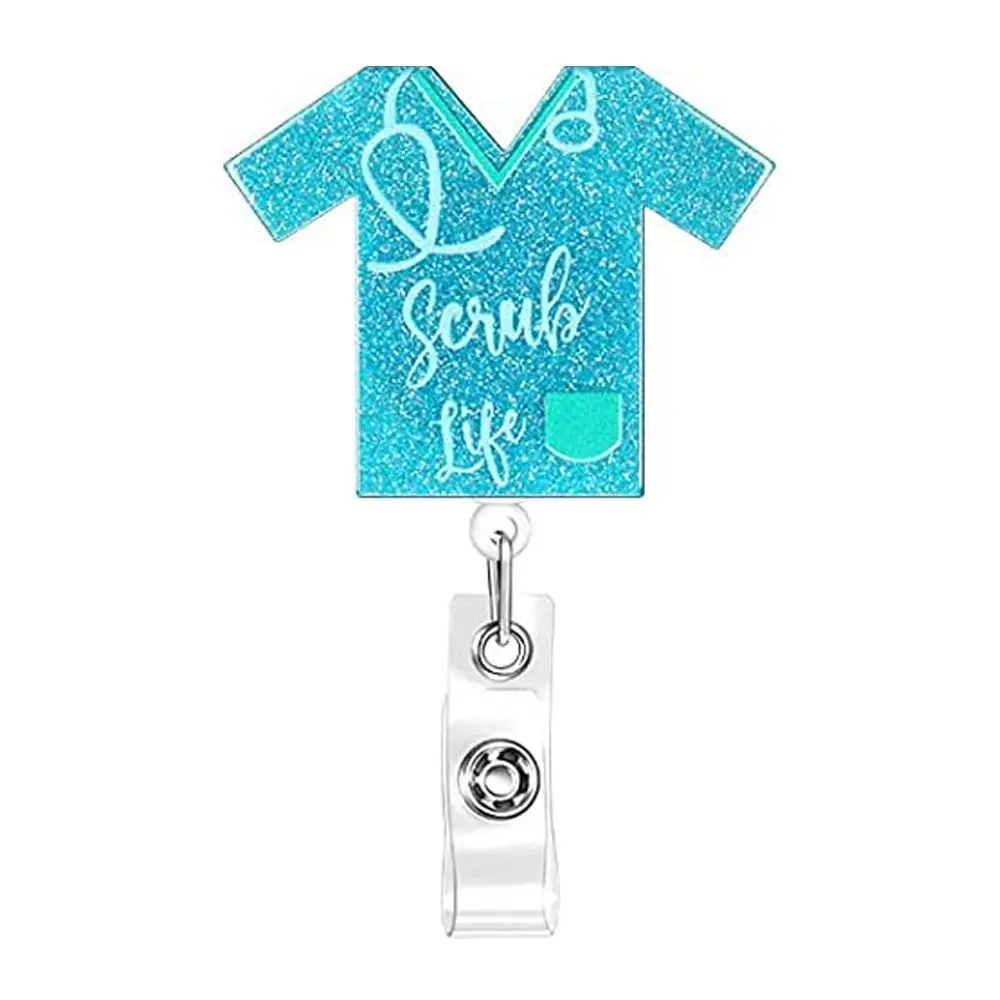 Name Card Holder Chest Card Holder Nurse Doctor Hospital Badge Holder ID Card Clips Retractable Badge Reel Nurse Badge Holder