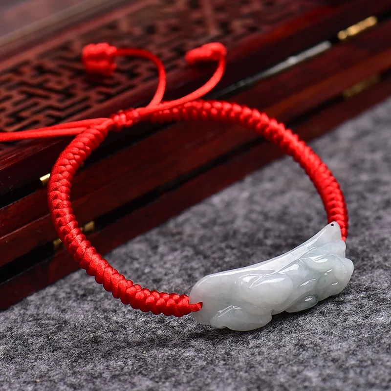 Jade Glutinous Seed Pixiu Hand, The Same Handwoven Bracelet for Men and Women