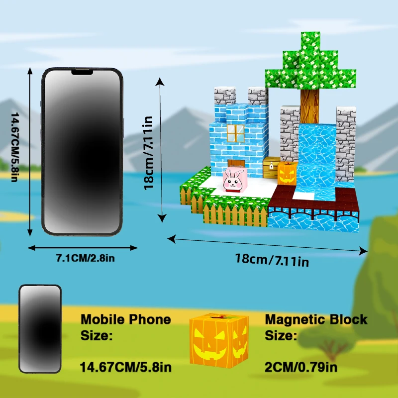 ชุดตัวต่อแม่เหล็ก DIY 100 ชิ้น ชุดของเล่นเสริมพัฒนาการสำหรับเด็ก ชุดของเล่นสร้างสรรค์สำหรับประกอบเองที่บ้าน