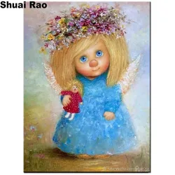 5d diamond painting Russia Angel full drill square round diamond embroidery cartoon cute girl diamond mosaic baby room decor,
