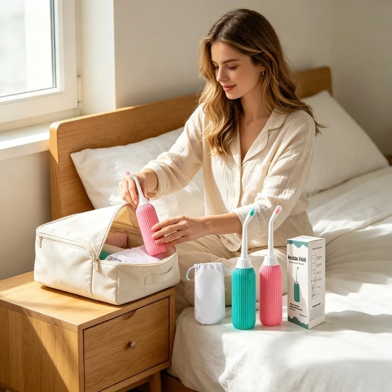 2PCS Portable Bidet Private Parts Flushing Device Baby Butt Cleaner Confinement Pregnant Lying-in Women's Perineum Body Bidet