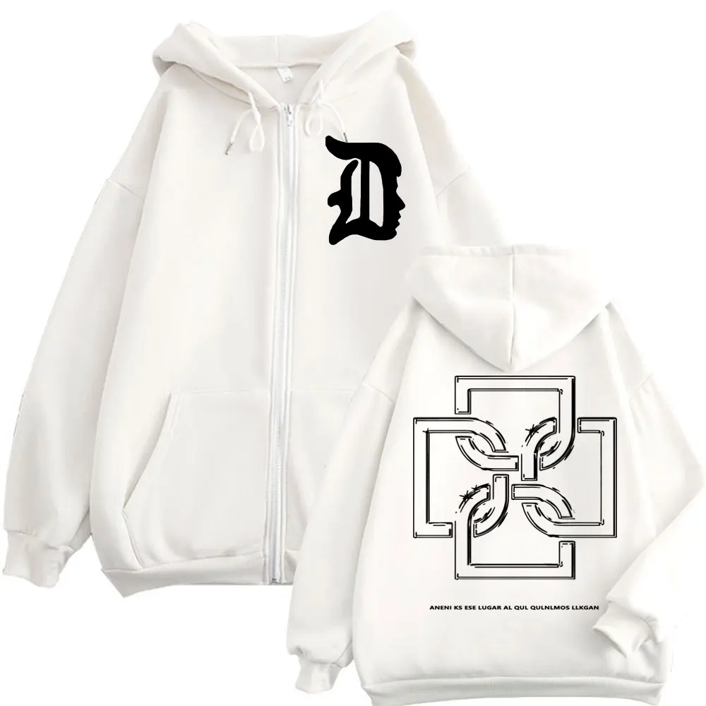 Customization Rapper Duki Logo Graphic Zipper Hoodie Men's Women's Fashion Hip Hop Vintage Zip Up Sweatshirt Autumn Winter Overs