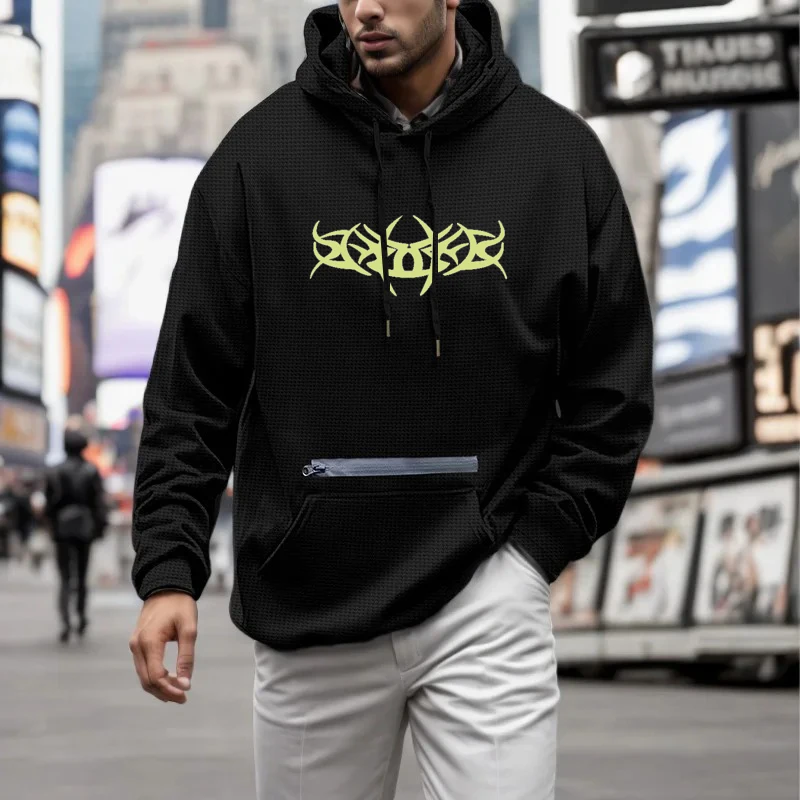 

2024 new men's hoodie long-sleeved casual hoodie spring and autumn sweatshirt street Harajuku simple style top