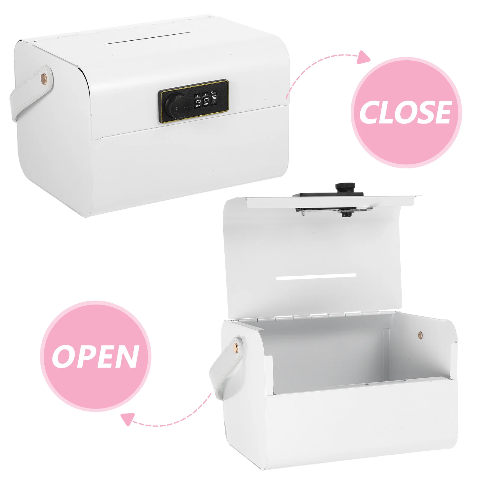 حصالة على شكل حيوان للأطفال مع قفل مجمع، صندوق توفير نقدي معدني، جرة عملات معدنية آمنة للأطفال، سعة كبيرة، تخزين أموال فولاذية آمنة #1