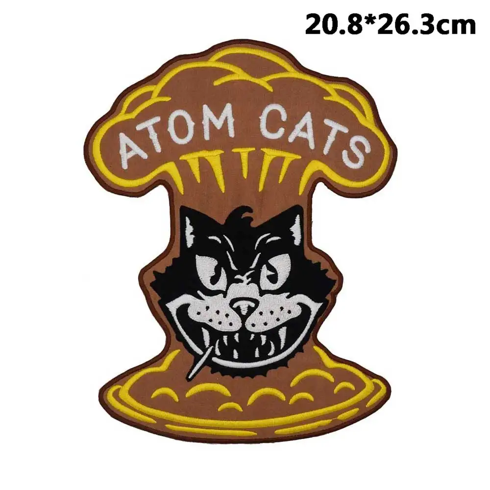 atom cats handsome Embroidered large Patches Applique Sewing and iron Hip Hop punk biker Band Rock Clothes Essential item