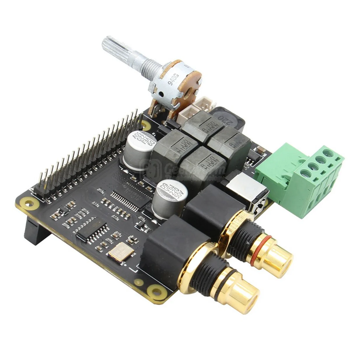 X5500 HiFi DAC+AMP Expansion Board Digital Audio Amplifier Music Player, Uses ESS Technology, for Raspberry Pi 4B/3B+/3B