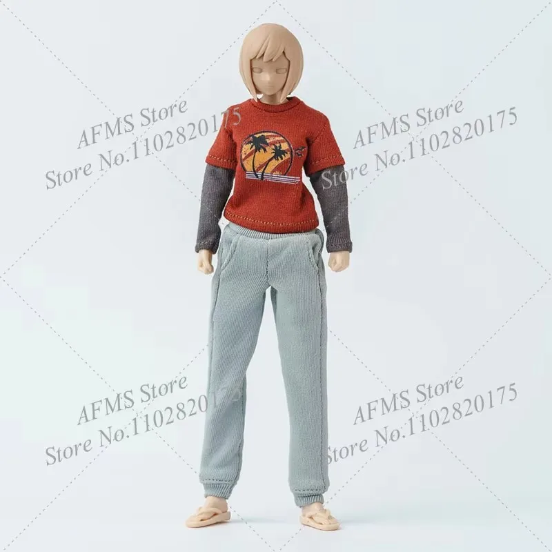 Figura coleccionable a escala 1/12, jersey de Ellie, Top de retazos estampado de manga larga, figura de acción de soldado para mujer de 6"